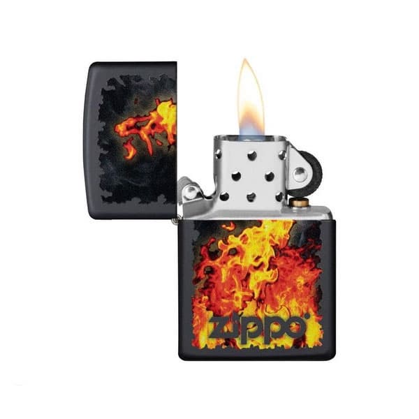 فندک زیپو اصل Zippo CI412316 Zippo And Fire Design 218 — تصویر ۳
