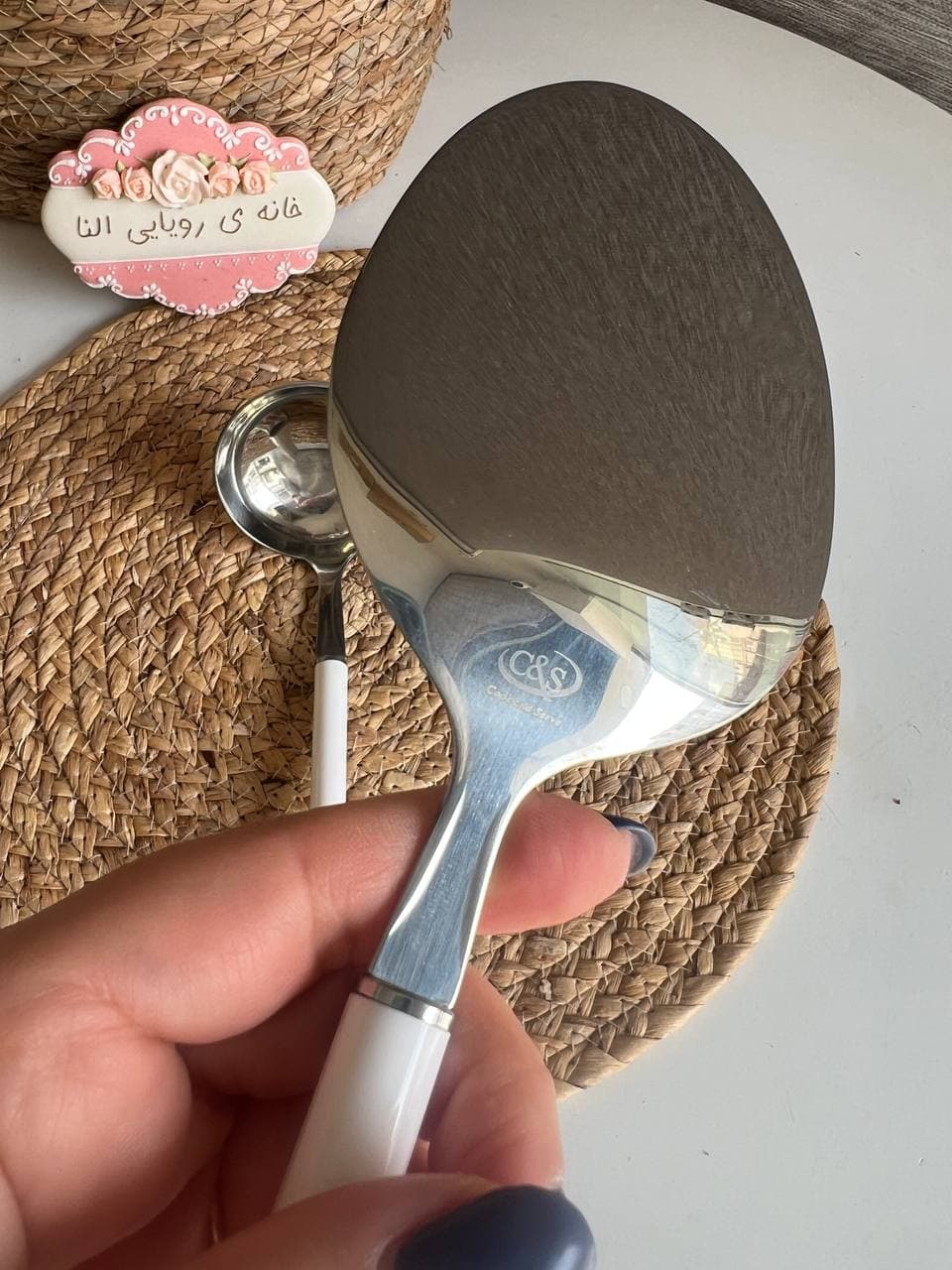 کفگیر و ملاقه C&S- طرح نوار رنگی — تصویر ۱۰
