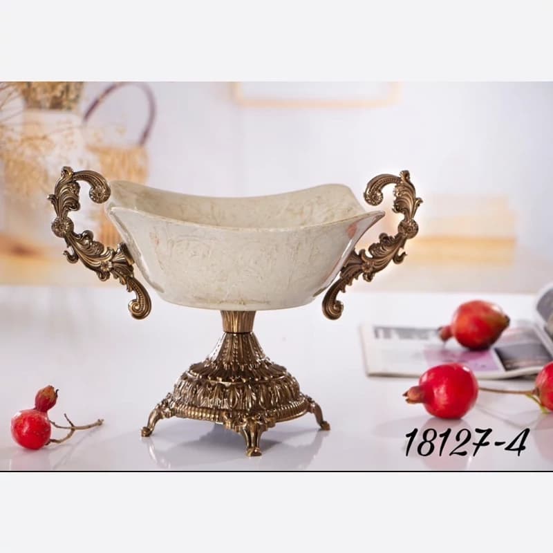آجیل خوری مربع پایه دار بنیکو طرح ماربل18112