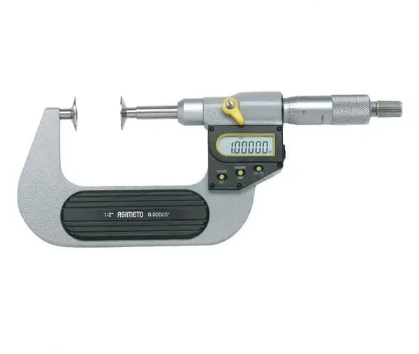 میکرومتر فک بشقابی دیجیتال آسیمتو 50-25 خارج سنج مدل 0-02-145
