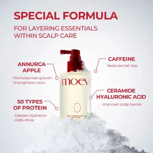 تونیک افزایش رشد و درخشان‌کننده مو ایو MOEV Annurcatin Hair Tonic — تصویر ۲