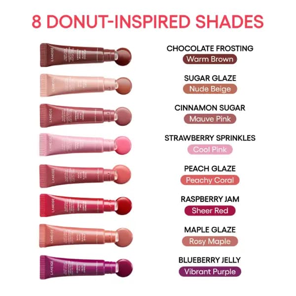لیپ گلاس سرم لب رنگی گلیز کریز لانیژ CINNAMON SUGAR (MAUVE PINK) — تصویر ۴