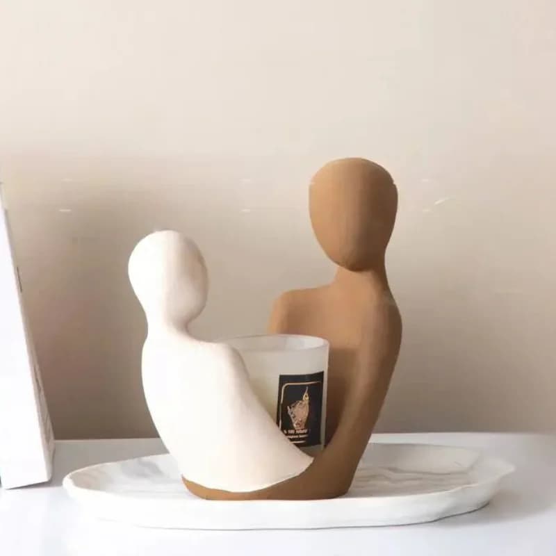 جاشمعی دکوری جفت عاشقانه مدل پیوند — تصویر ۲