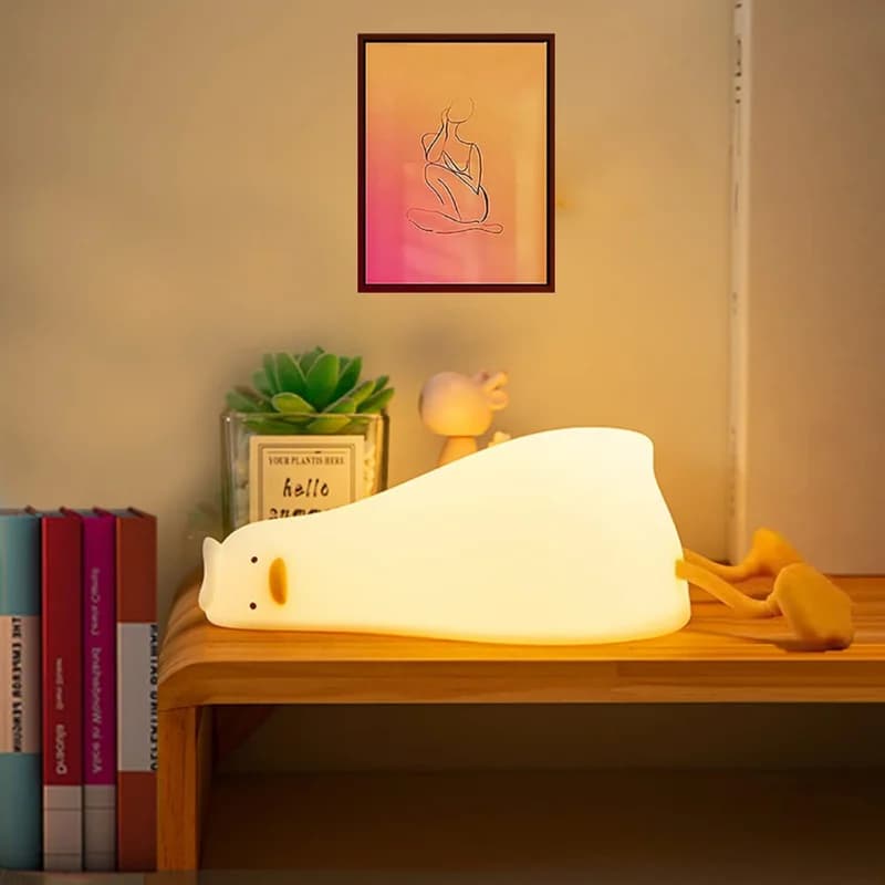 چراغ خواب سیلیکونی فانتزی اردک خسته