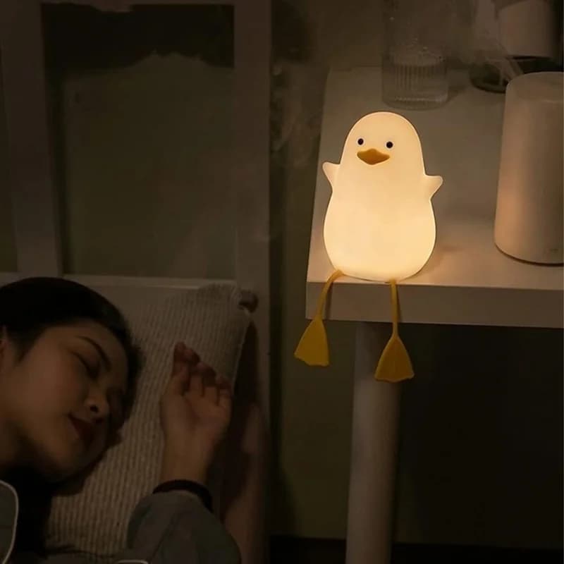 چراغ خواب سیلیکونی فانتزی اردک نشسته — تصویر ۶