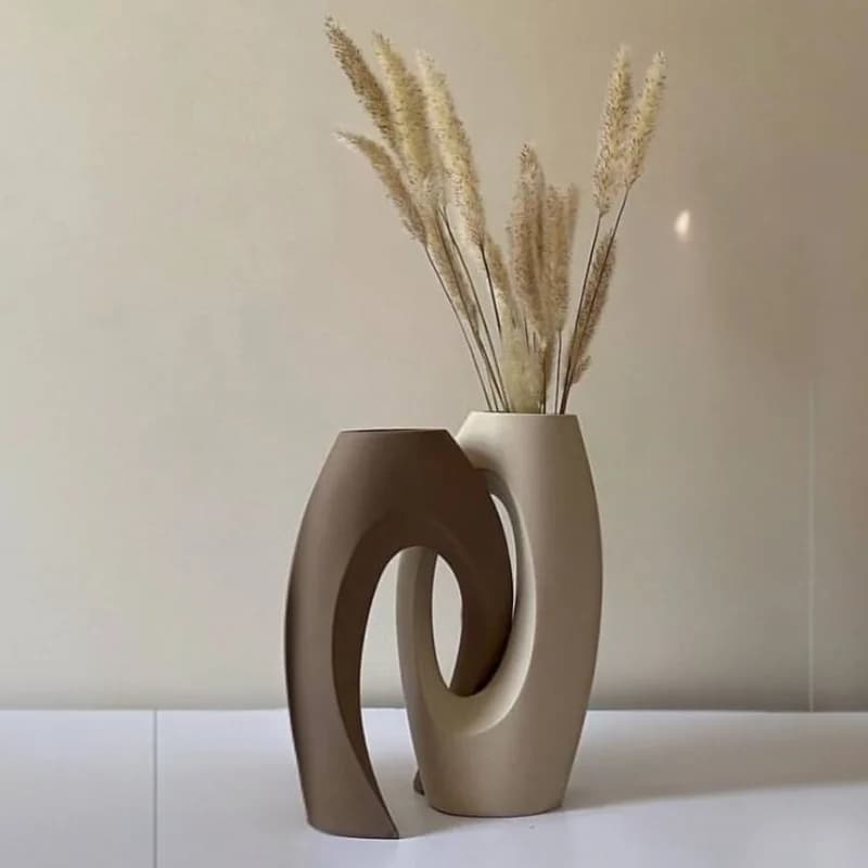 گلدان دکوری رومیزی دوقلو طرح M در 60 رنگ جذاب — تصویر ۵