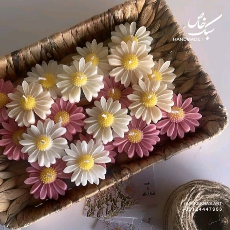 شمع گل بابونه – 5 عددی