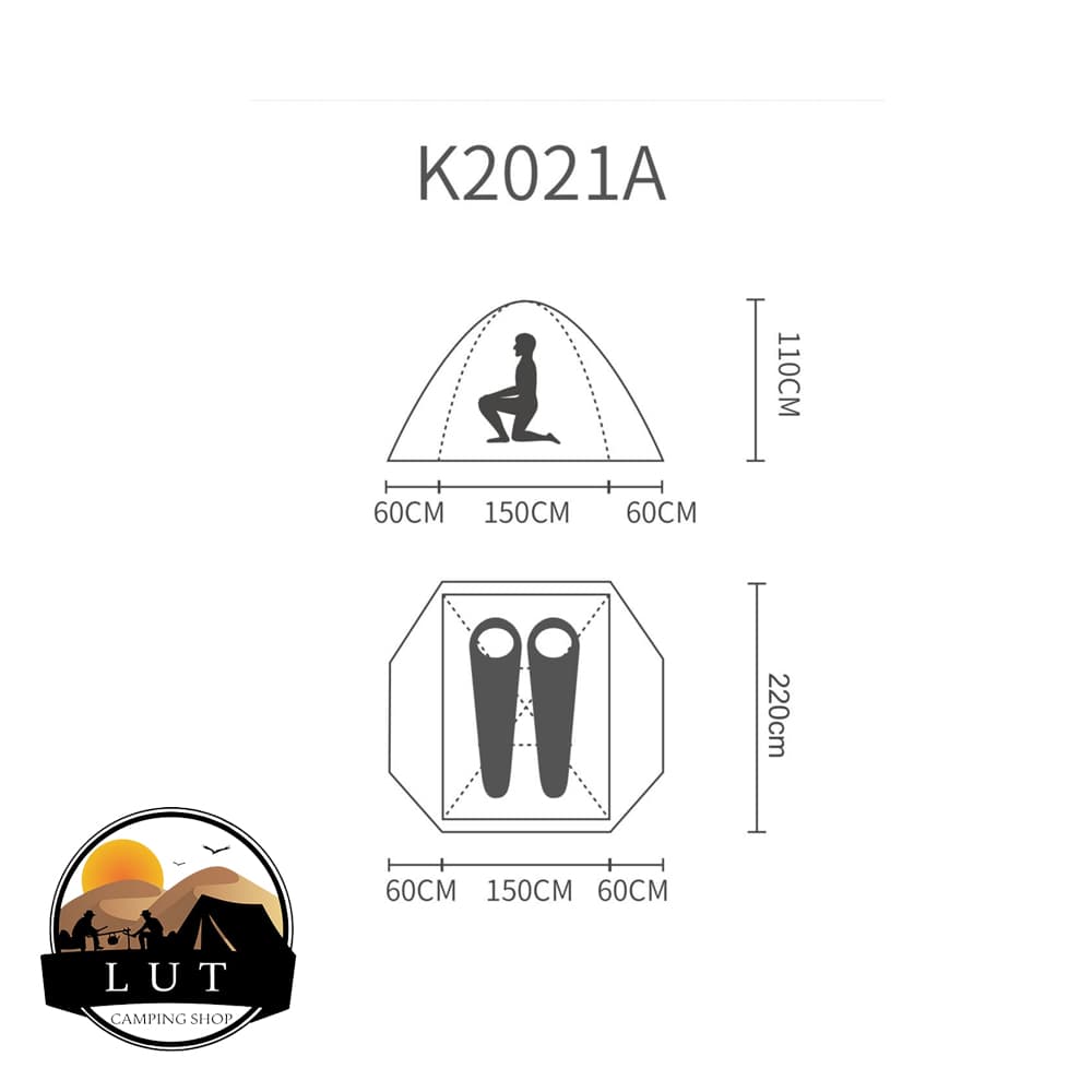 چادر دو نفره کله گاوی مدل k-2021A — تصویر ۳