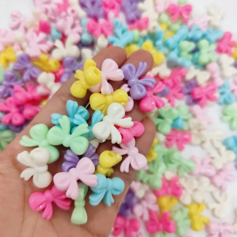 مهره رنگی پاستیلی پاپیون (20گرم) — تصویر ۲