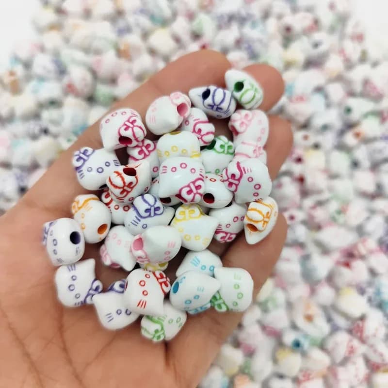 مهره سفید کیتی رنگی (20گرم) — تصویر ۲