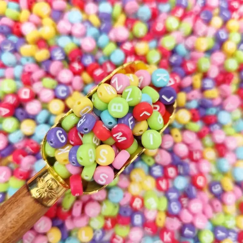 مهره رنگی حروف دایره (20گرم)