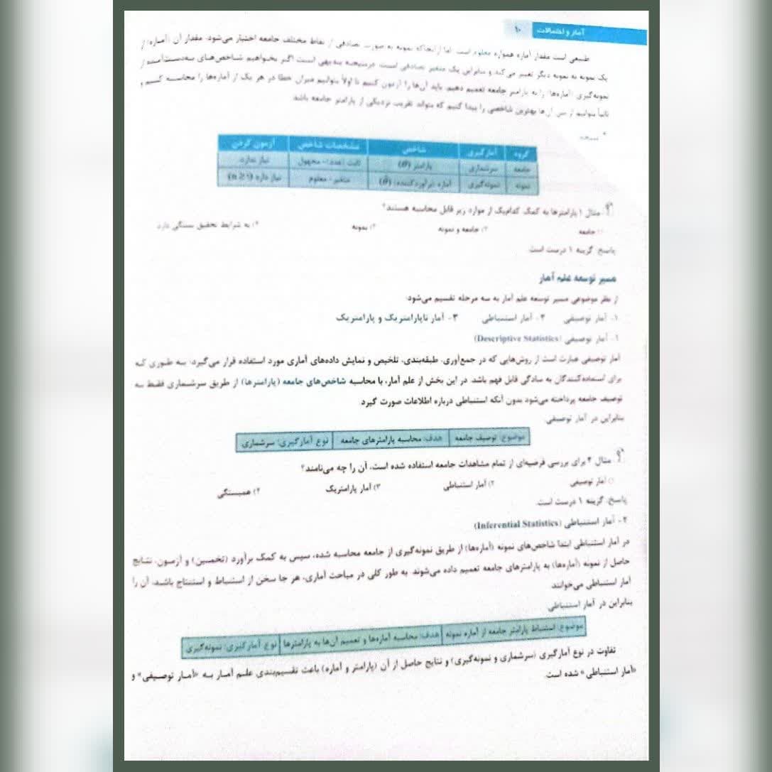 کتاب آمار و احتمالات ارشد زیرذره بین محسن طورانی — تصویر ۶