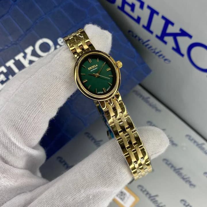 ساعت سیکو زنانه سیکو اکسکلوسیو مدل 3160 رنگ طلایی صفحه سبز