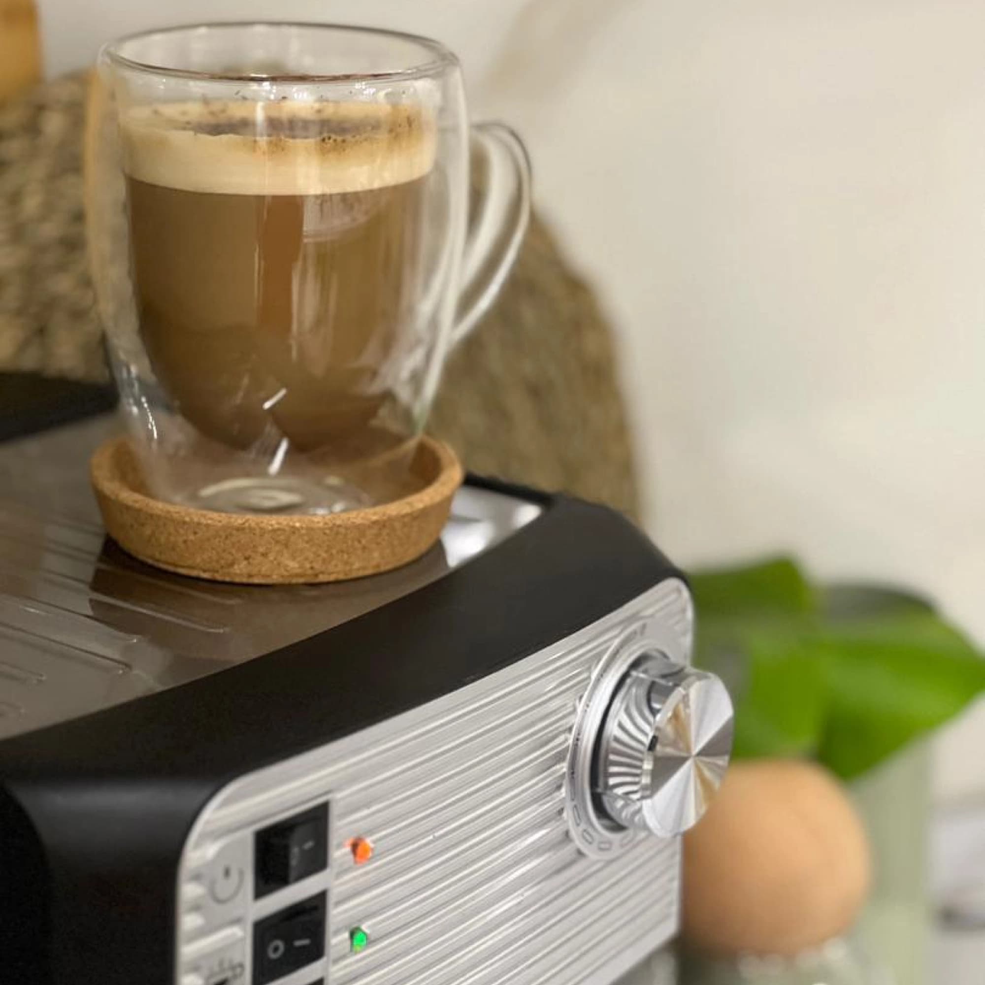 اسپرسوساز نوا 20 بار مدل 169 با توان 850 وات (متریال استیل ضدزنگ اورجینال) — تصویر ۳