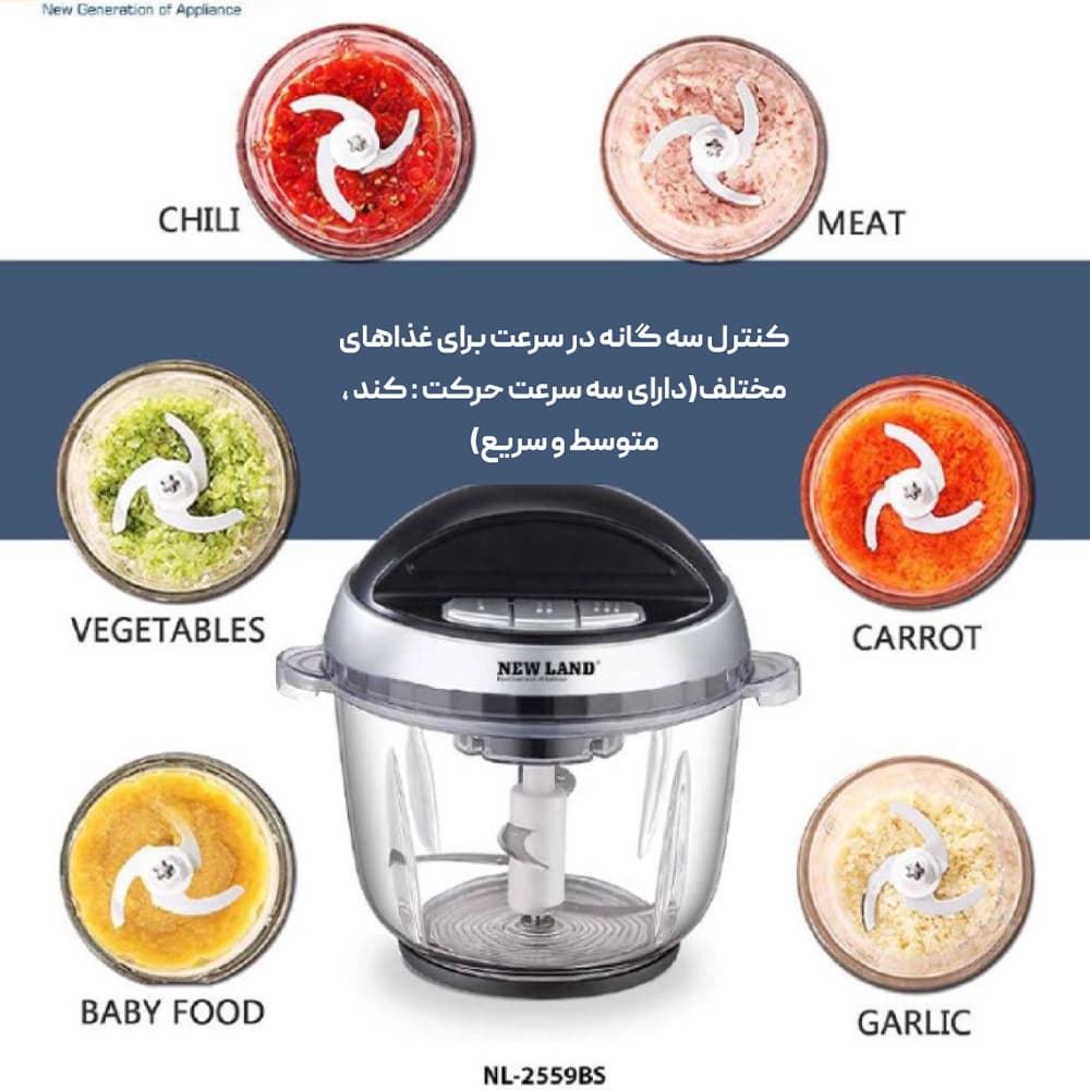 خردکن نیولند مدل 2559 آلمانی با گارانتی 2 ساله (اصل) — تصویر ۴