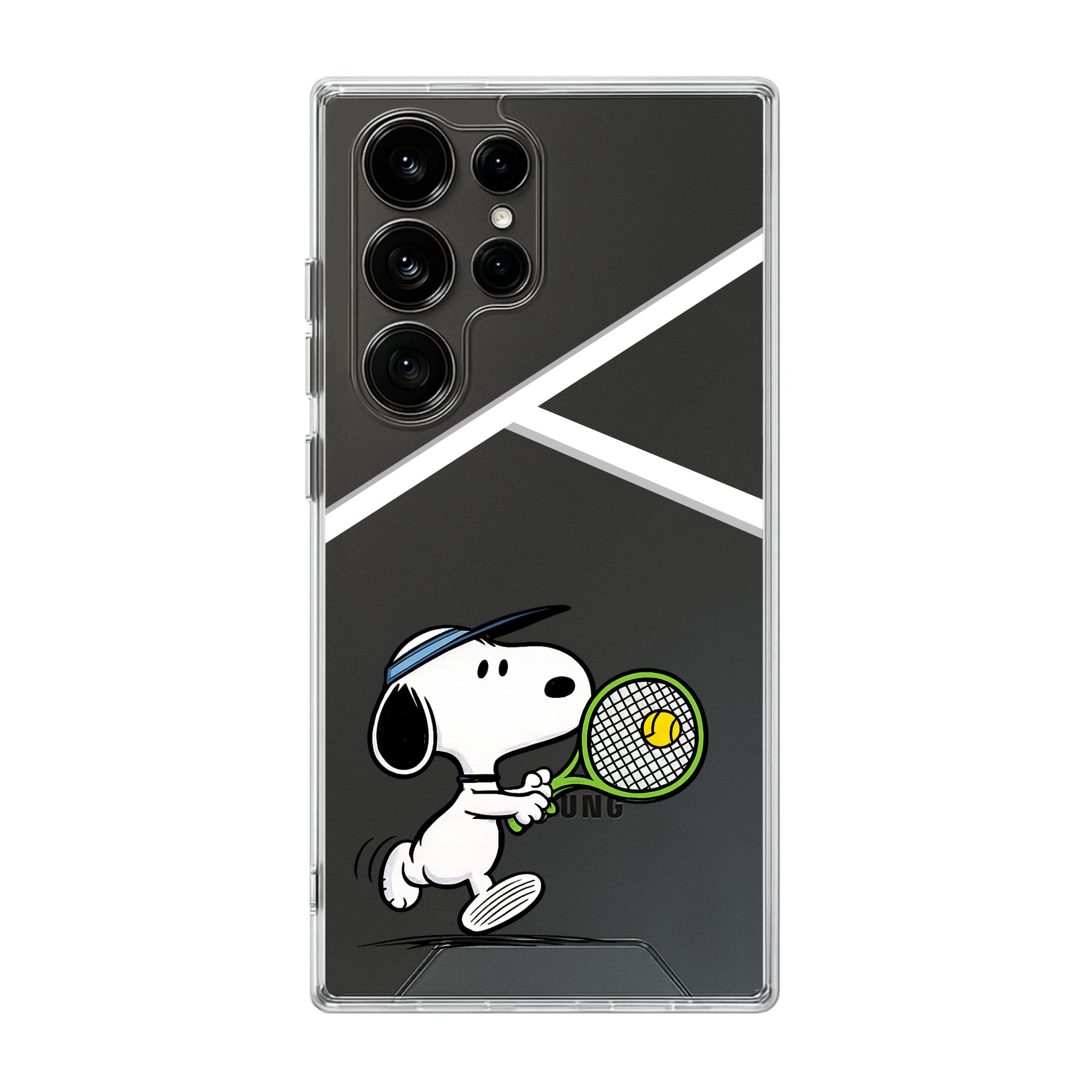 قاب شفاف چاپی طرح سگ تنیسور مدل Snoopy Tennis کد T0032 مناسب برای گوشی موبایل سامسونگ گلکسی Samsung Galaxy A02S/A03/A03S/A03 Core/A04/A04S/A05/A05S/A06/A07/A10/A10S/A11/A12/A13/A14/A15/A16/A17/A20/A20