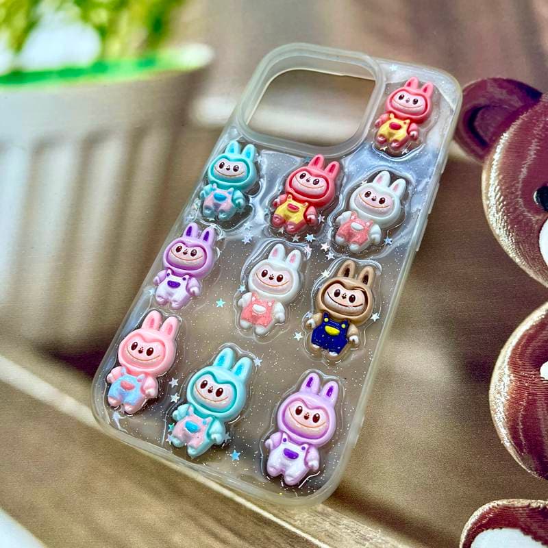 قاب گوشی iPhone 16 Pro آیفون 3D Candy Case شفاف آبنباتی شفاف طرح برجسته لبوبو کد 191023 — تصویر ۲