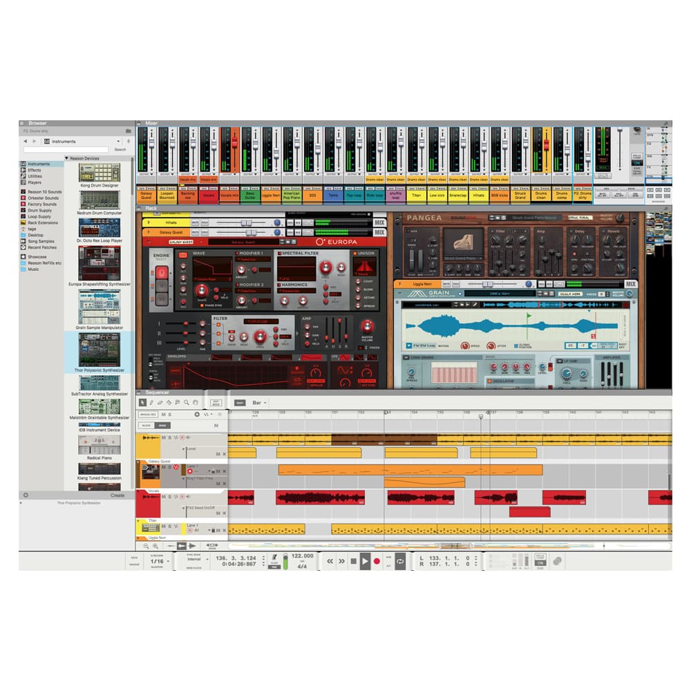 نرم افزار اوریجینال Propellerhead Reason — تصویر ۲