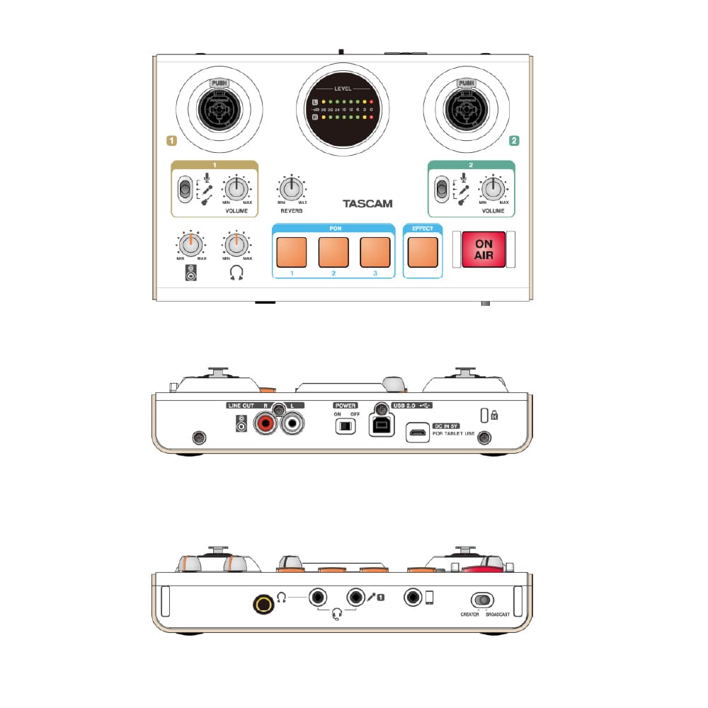 کارت صدا TASCAM MiNiSTUDIO Creator US-42 — تصویر ۴