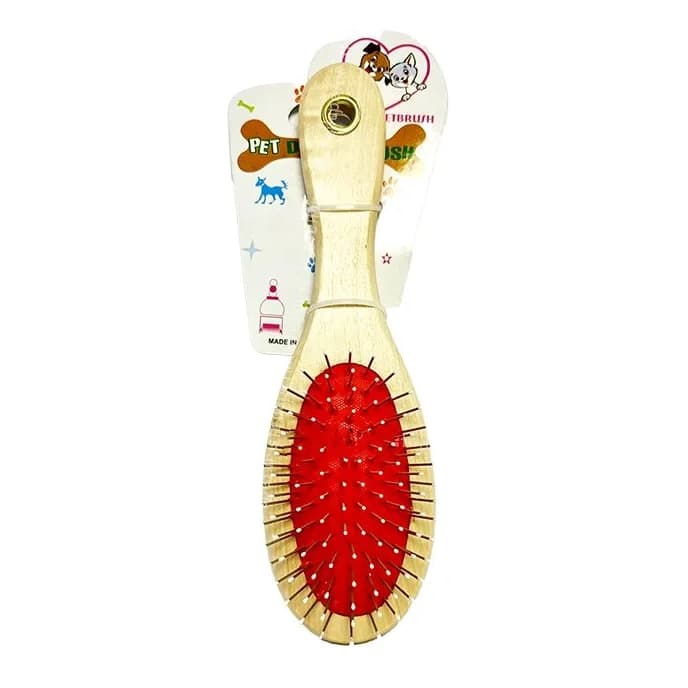 برس دوطرفه دسته چوبی Pet brush