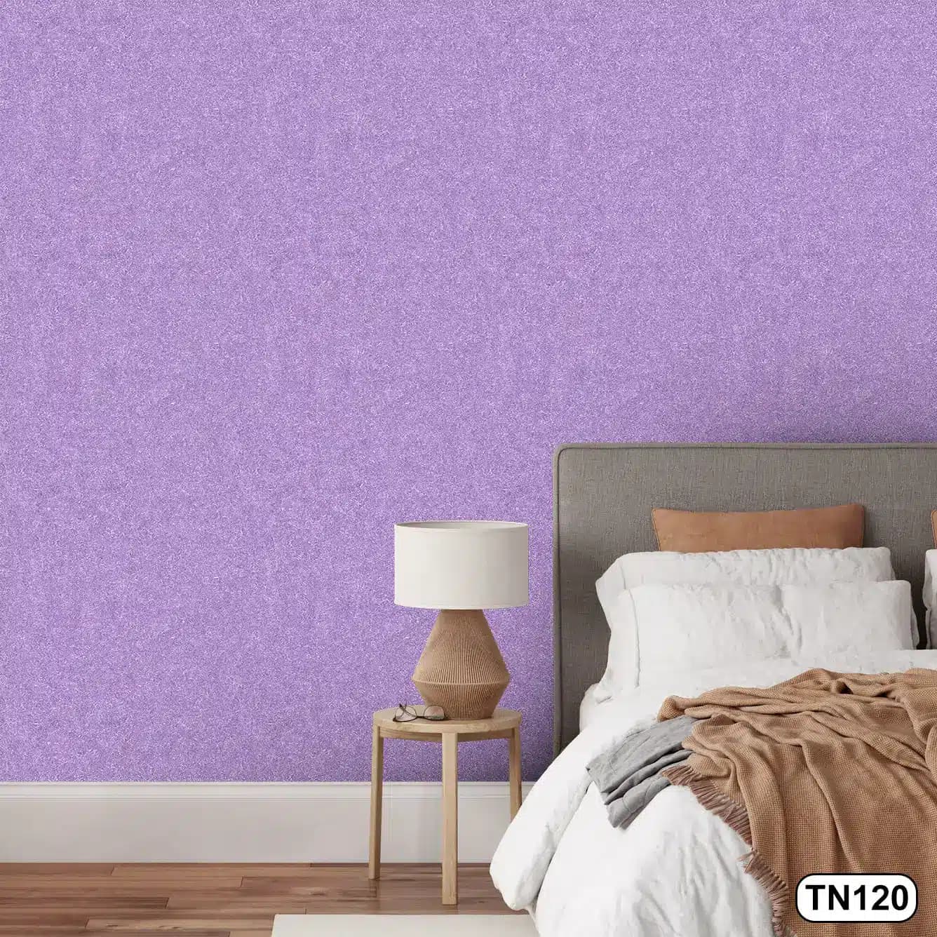 کاغذ دیواری رنگ یاسی کد TN120