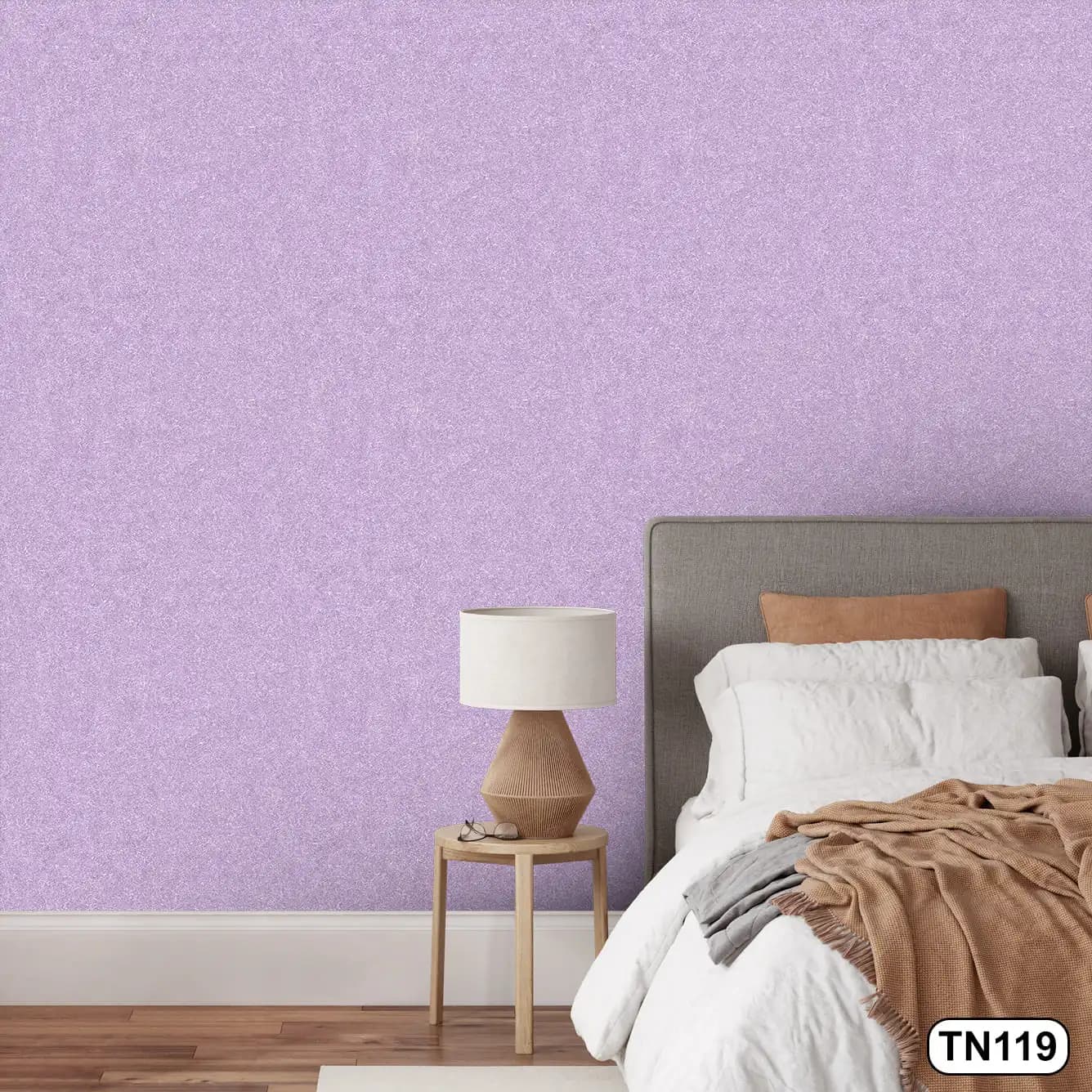 کاغذ دیواری رنگ یاسی روشن کد TN119
