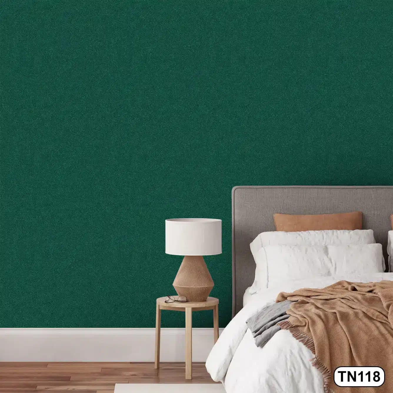 کاغذ دیواری رنگ سبز تیره کد TN118