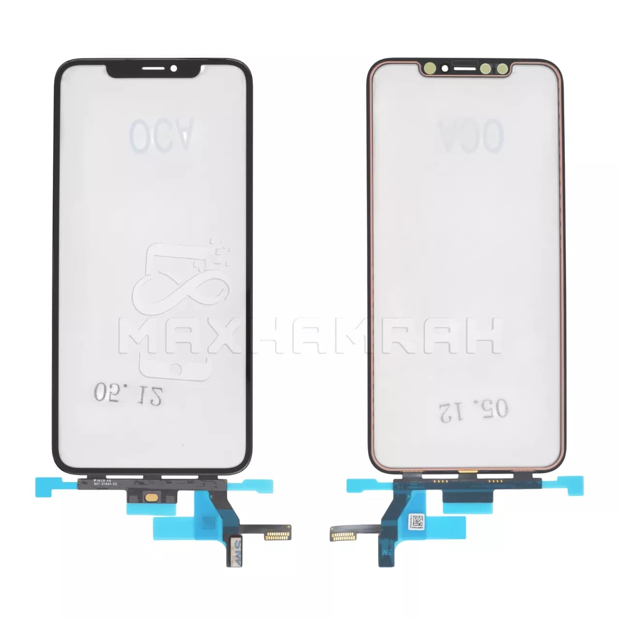 تاچ گلس تعميراتي با OCA فلت بلند گوشی آیفون IPHONE XS MAX