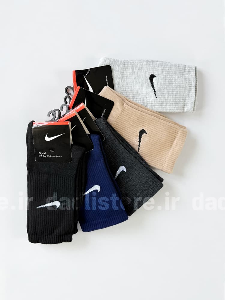 جوراب ساقدار زنانه نخ پنبه نایکی Nike — تصویر ۵