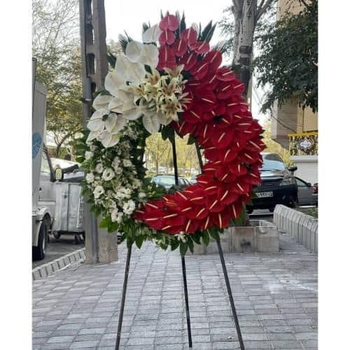 تاج گل از گل فروشی محله حکیمیه تهران t2851 — تصویر ۲