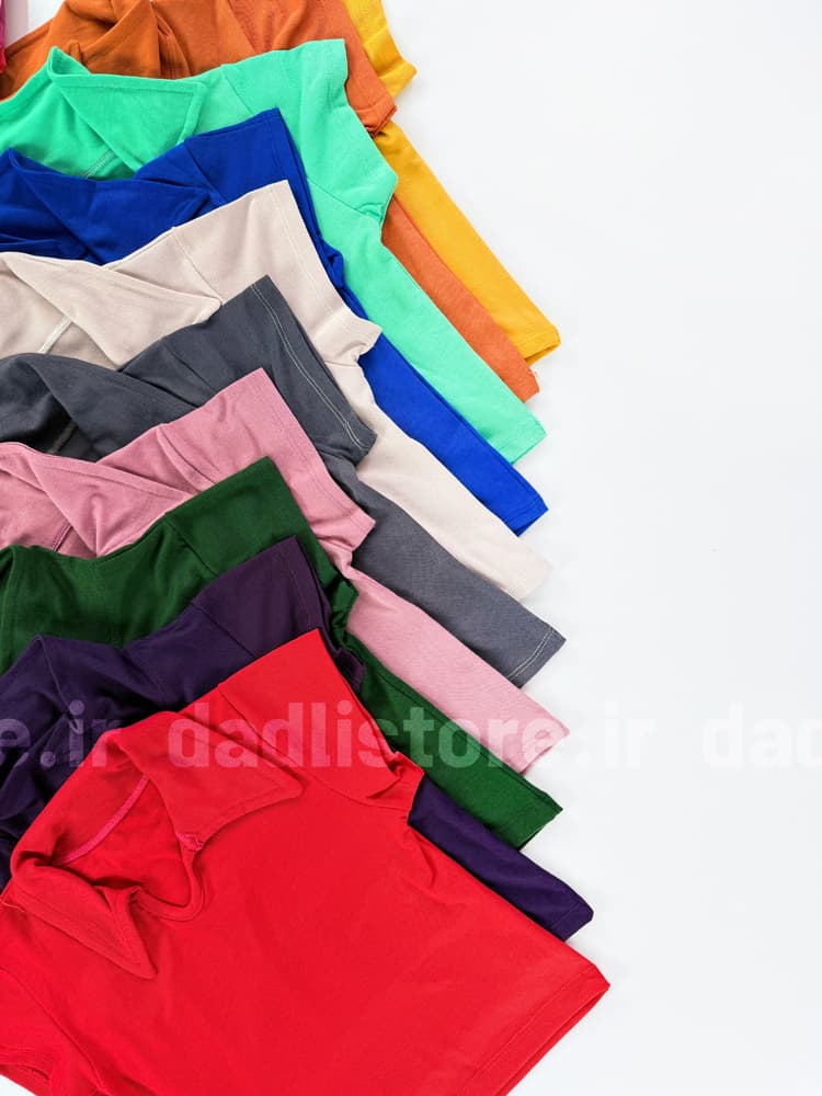 کراپ تاپ کبریتی آستین نصفه یقه مردانه — تصویر ۷