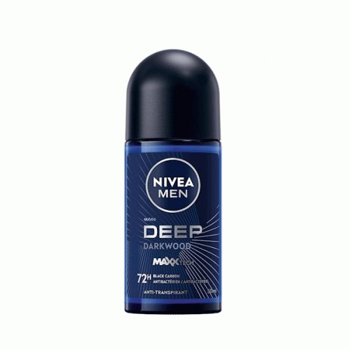 مام رول ضد تعریق مردانه نیوا مدل NIVEA MEN DEEP DARKWOOD MAXTECH ROLL-ON اورجینال