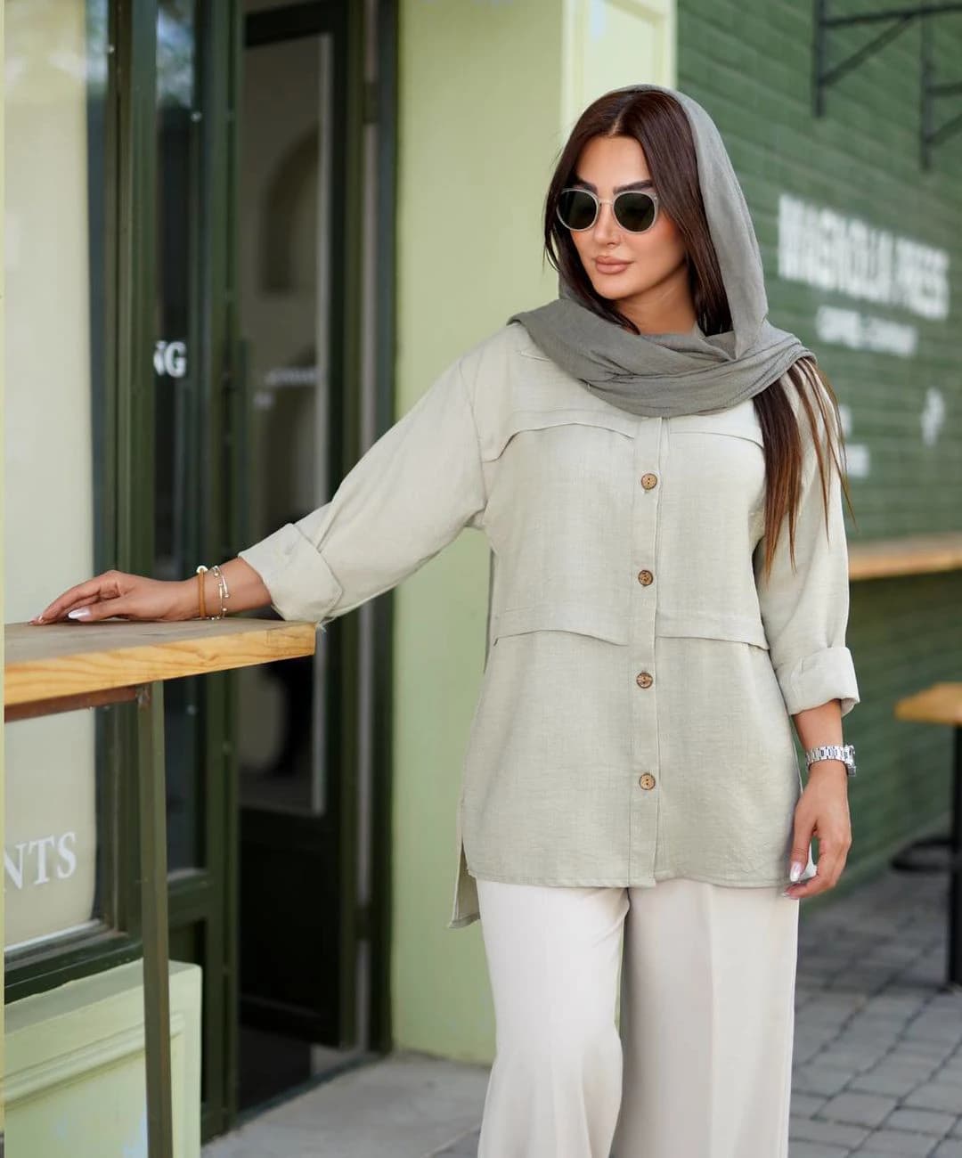 شومیز لینن زارا مدل گلبرگ