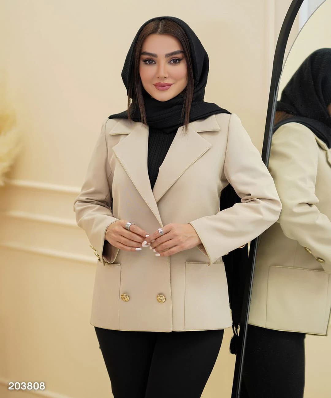 کت کوتاه مازراتی یقه انگلیسی مدل تانیش — تصویر ۴