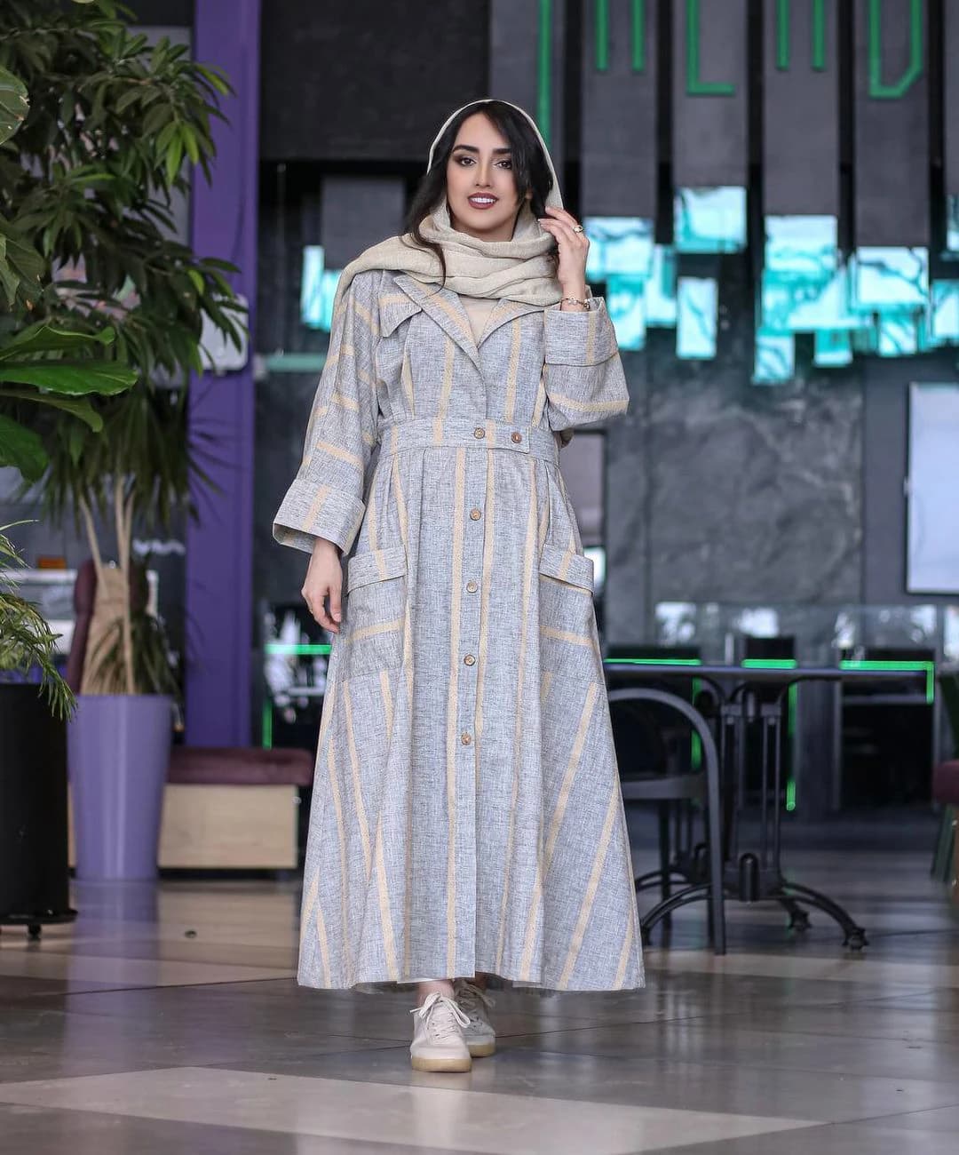 پیراهن لینن مدل نوشین