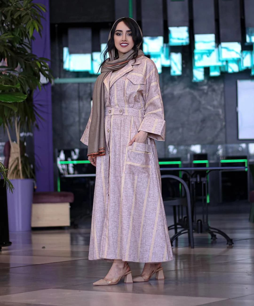پیراهن لینن مدل نوشین — تصویر ۳
