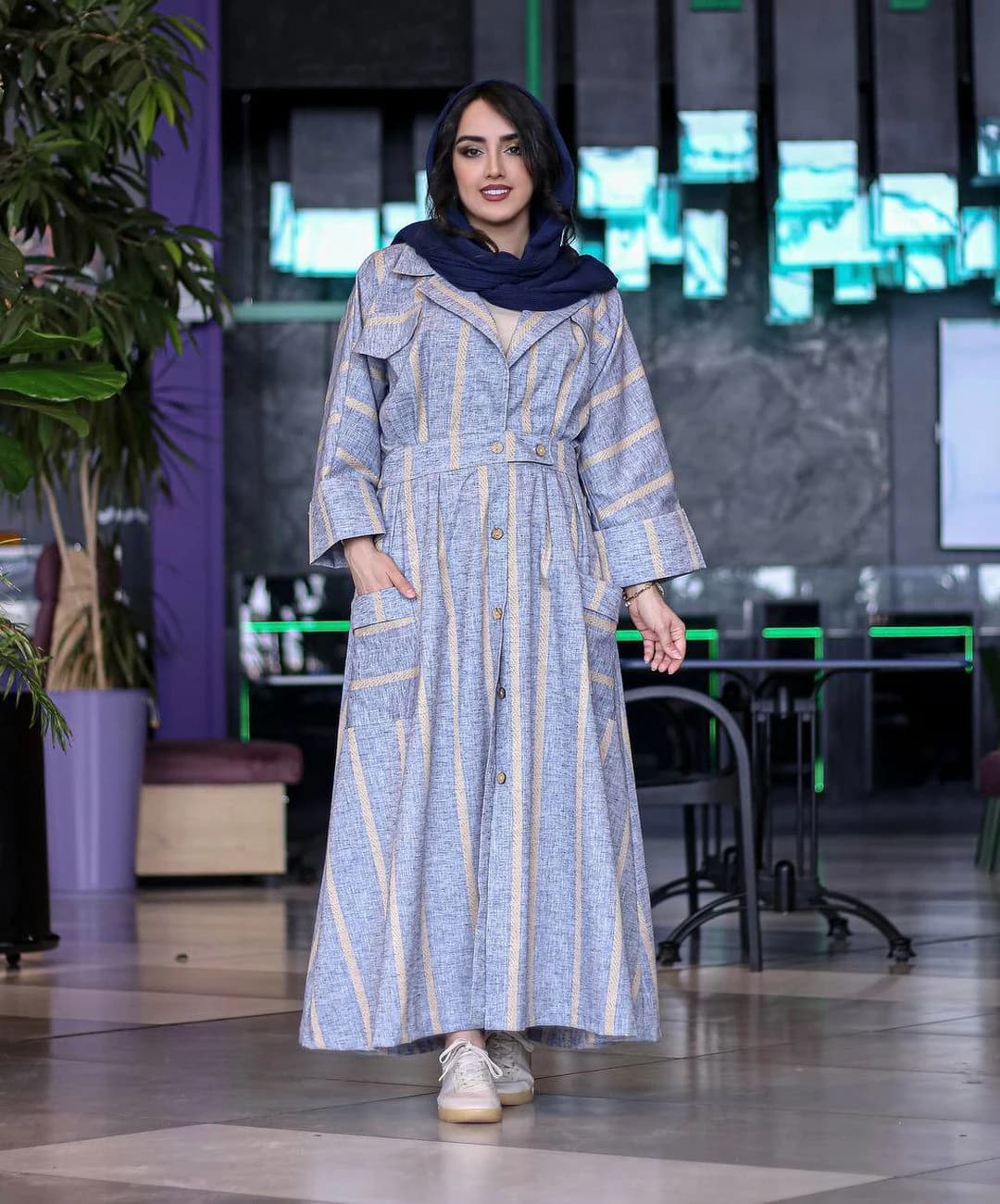 پیراهن لینن مدل نوشین — تصویر ۲