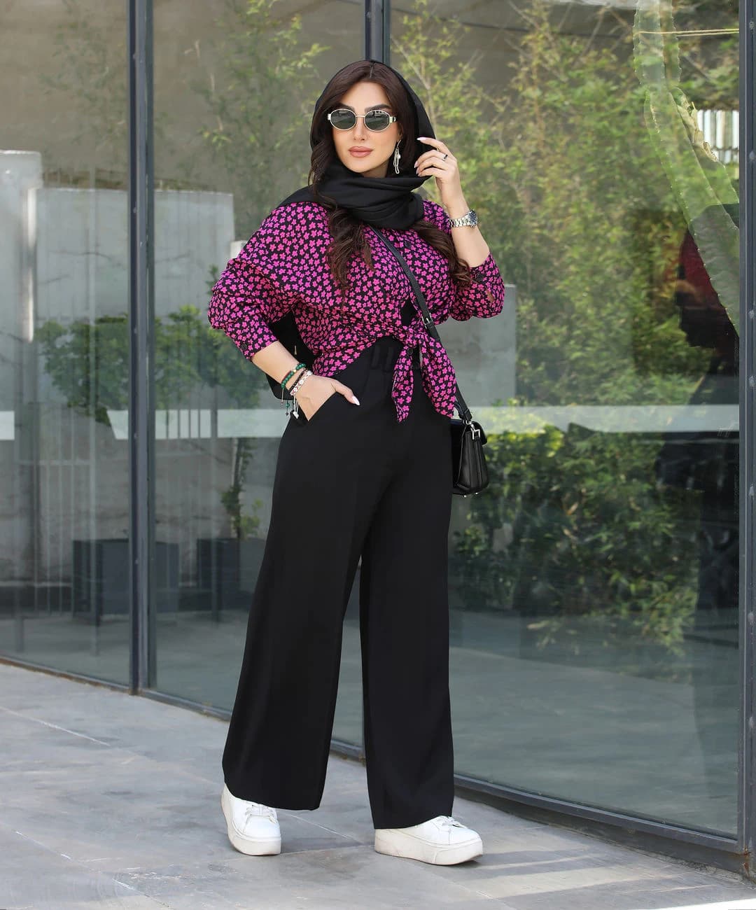 شومیز کرپ نخ مدل پریا — تصویر ۲