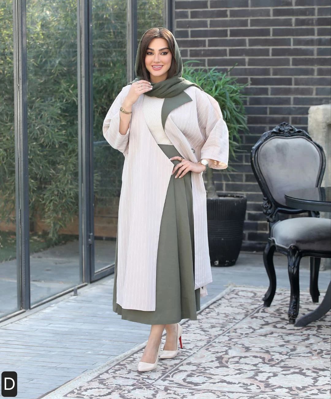 ست مانتو و دامن لینن مدل دلبر — تصویر ۴