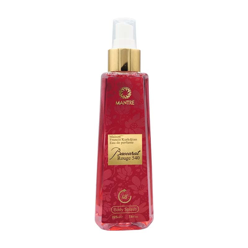 بادی اسپلش زنانه مانتره مدل باکارات رژ 540 (BACARAT Rouge) حجم 225 میلی لیتر