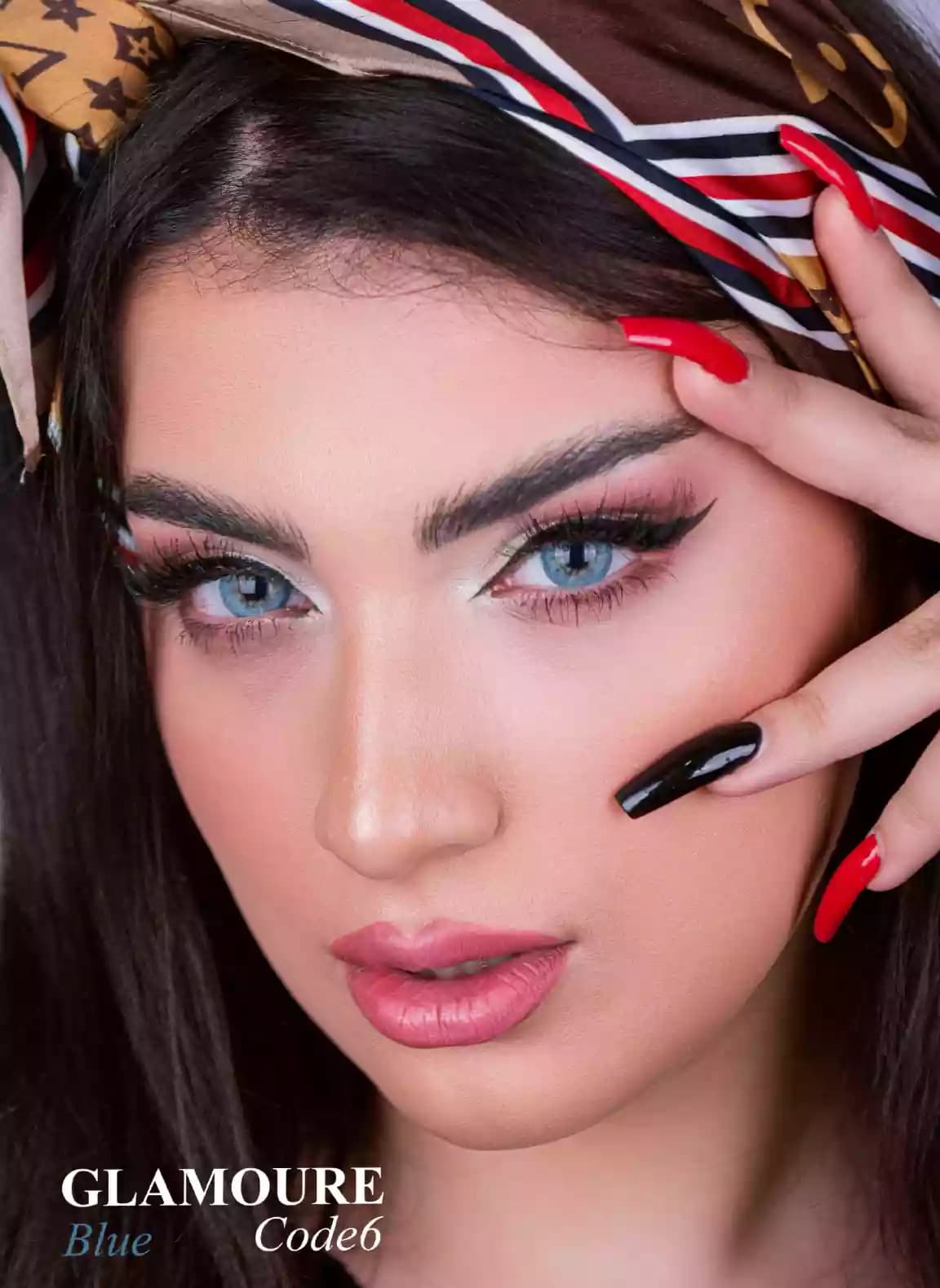 لنز چشم رنگی گلامور (GLAMOUR) مدل آبی کد 6 (Blue6) — تصویر ۴