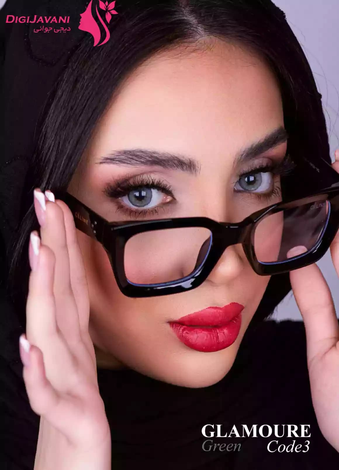 لنز چشم رنگی گلامور (GLAMOUR) مدل سبز کد 3 (Green3) — تصویر ۴
