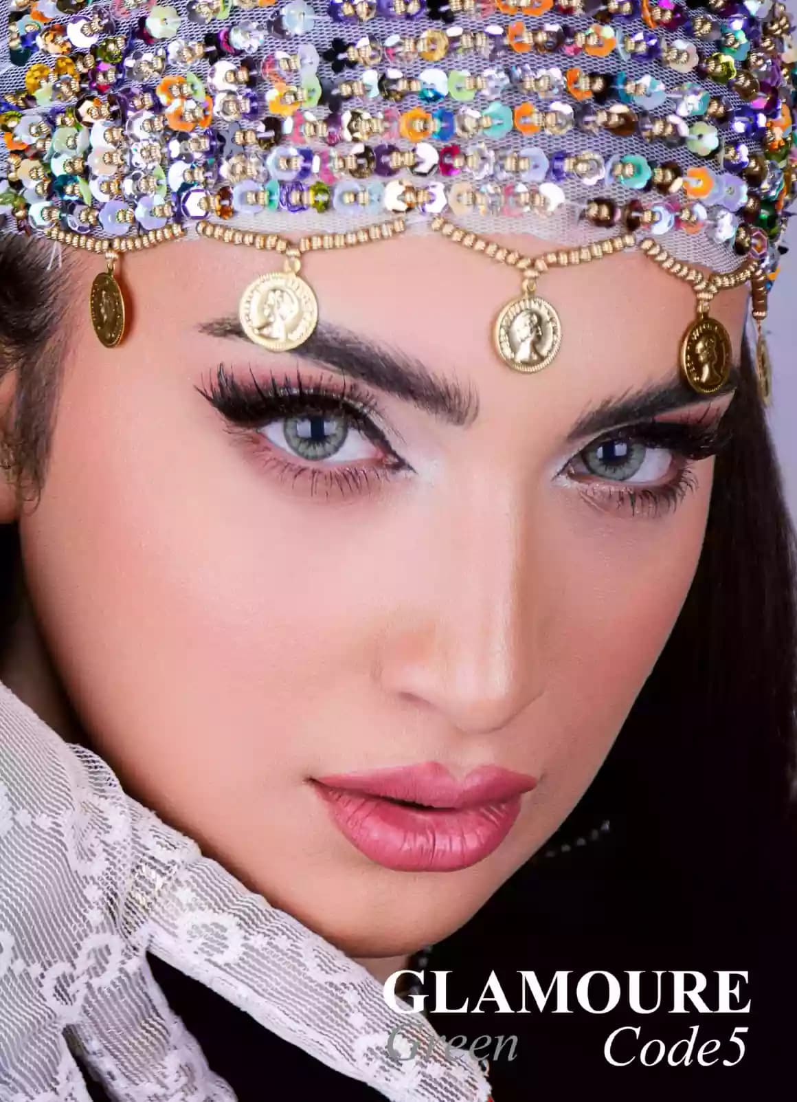 لنز چشم رنگی گلامور (GLAMOUR) مدل سبز کد 5 (Green5) — تصویر ۴