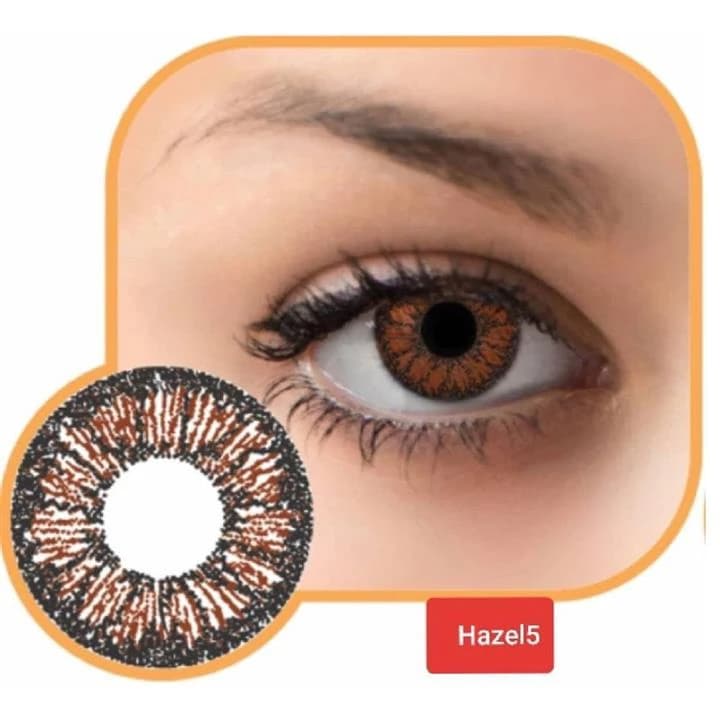لنز چشم رنگی گلامور (GLAMOUR) مدل عسلی کد 5 (Hazel5)