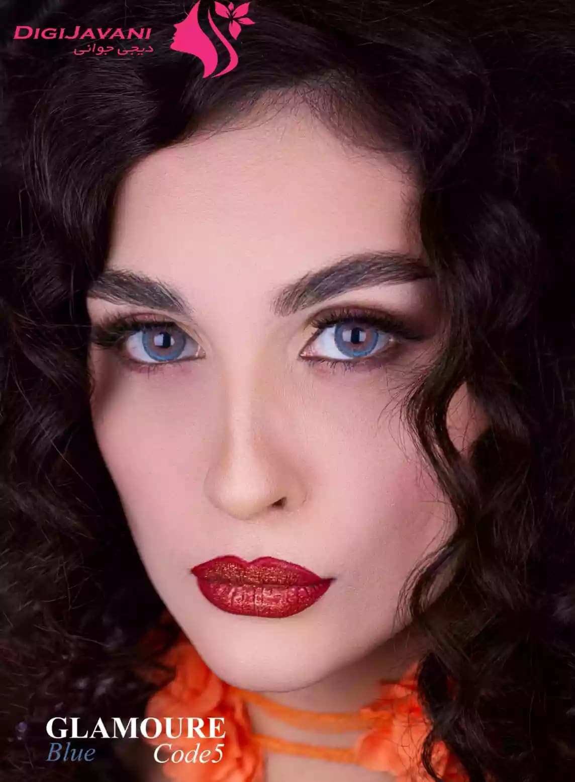 لنز چشم رنگی گلامور (GLAMOUR) مدل آبی کد 5 (Blue5) — تصویر ۴