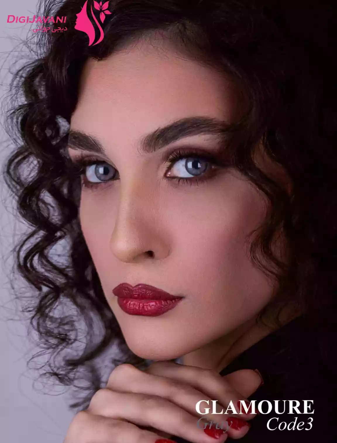 لنز چشم رنگی گلامور (GLAMOUR) مدل طوسی کد 3 (Gray3) — تصویر ۴