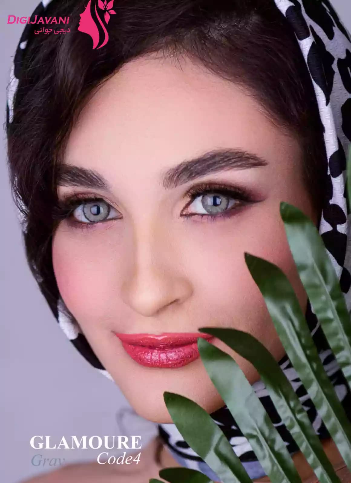 لنز چشم رنگی گلامور (GLAMOUR) مدل طوسی کد 4 (Gray4) — تصویر ۴