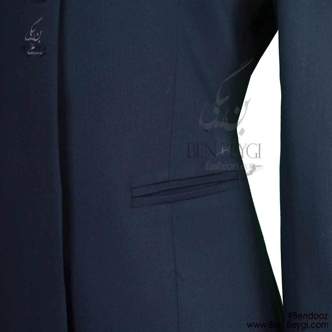 مانتو شلوار اداری شومیزدار پارچه بزیاق کد 7479 — تصویر ۳