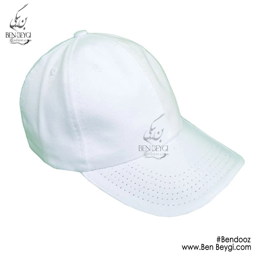 کلاه کتان مشکی سفید مدل لبه دار کد IR-6065 — تصویر ۳