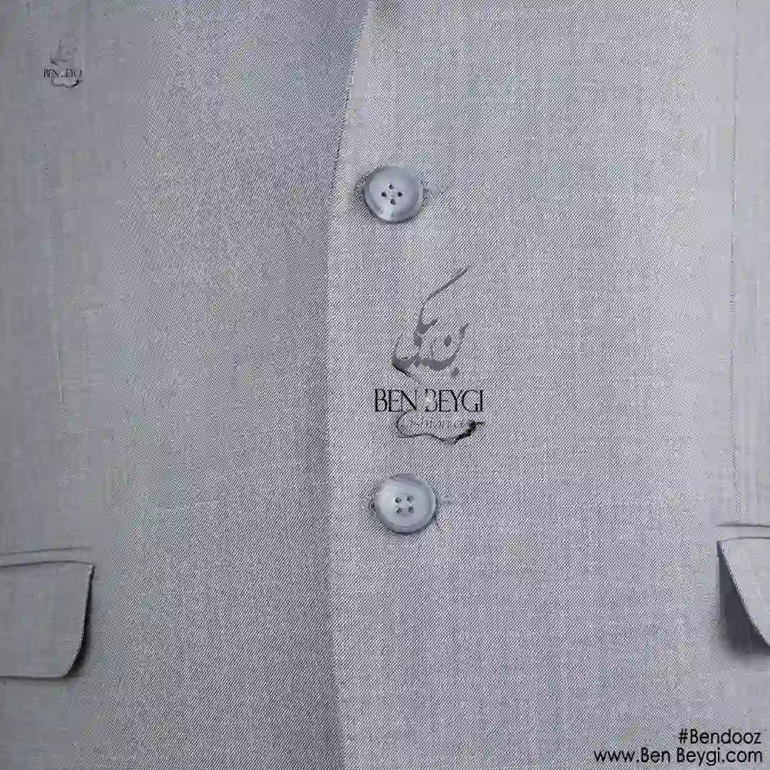 کت و شلوار مردانه اداری پارچه فاستونی یقه انگلیسی کد 5512 — تصویر ۲